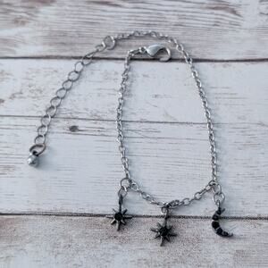 Broken Bracelet with Moon & Star Charms - Repair Needed